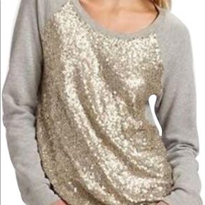 Elizabeth & James sequin metal sweatshirt XS